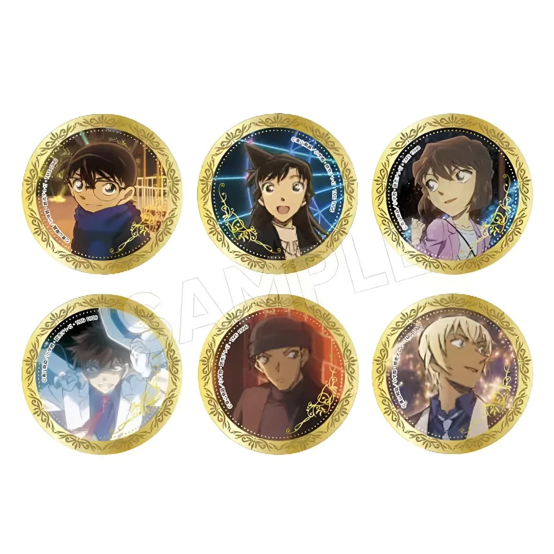 名侦探柯南・日版・烫金夜幕徽章・灰原哀工藤新一动漫收藏吧唧