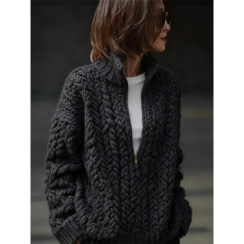 设计感慵懒高级感针织毛衣外套女款2025新款可外穿内搭上衣女秋冬