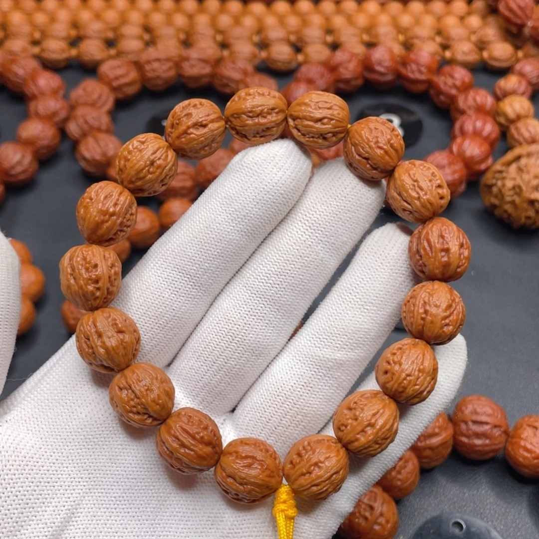 猴头核桃手串野生核桃麒麟纹京八棱秋子手持