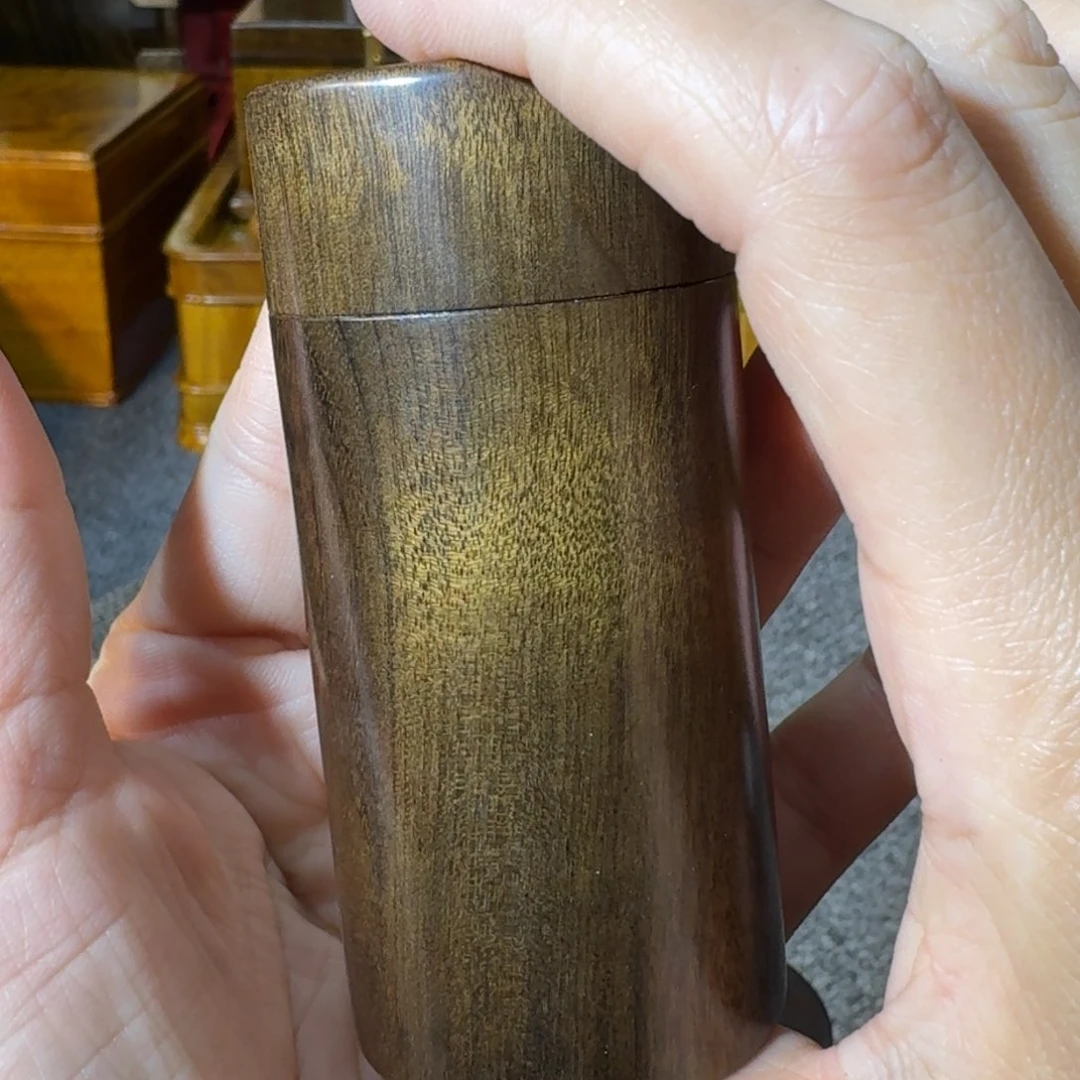 金丝楠乌木牙签筒