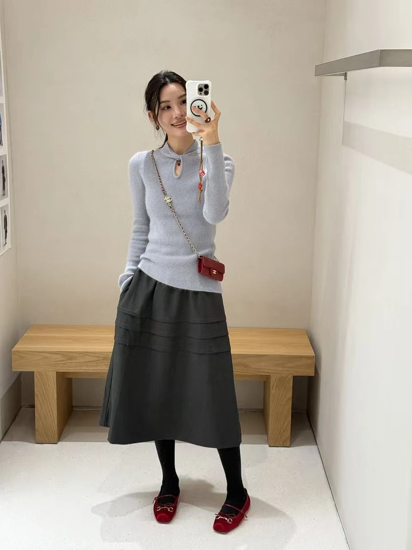 【DQ Natural】领口打结羊毛打底779731