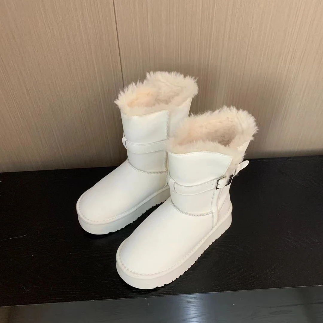 DACPAN-卡扣加绒中筒雪地靴 筒围35筒长21跟5 2024/盼•PP 999-2