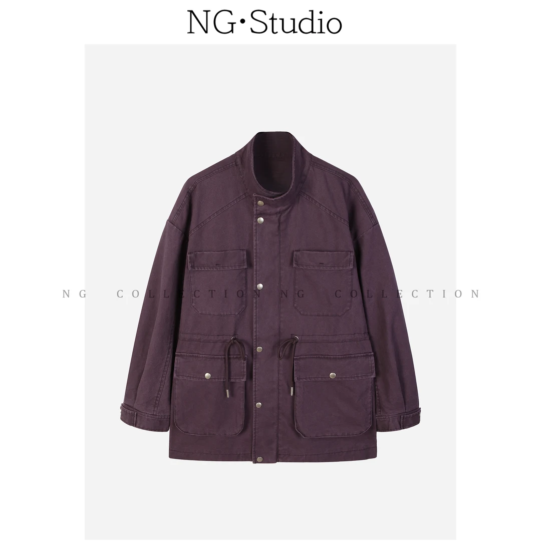 【NG·Studio】秋季紫色工装宽松猎装夹克外套预NGQ5WT5863