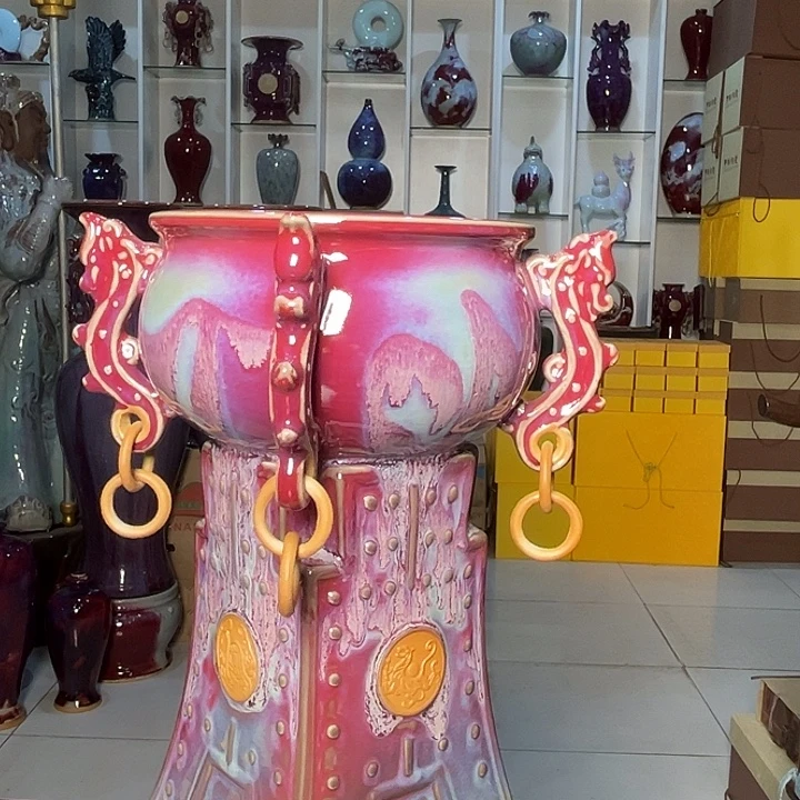 用***3钧瓷瓷片钧瓷摆件钧瓷摆件