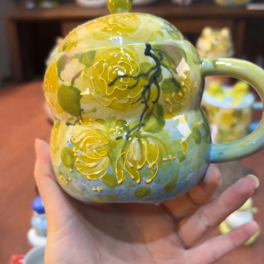 景德镇手绘高温釉下彩陶瓷茶具