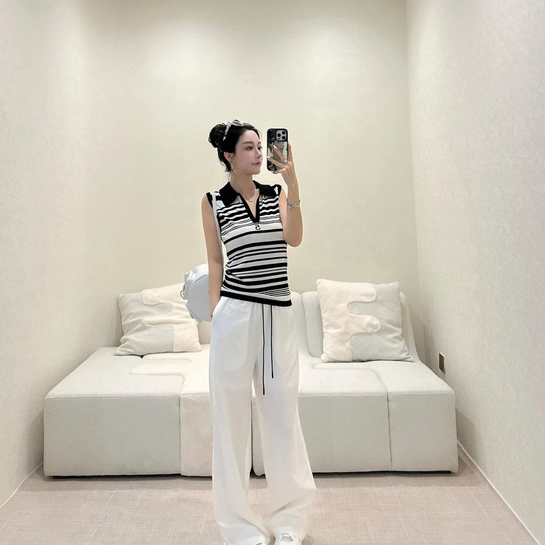 天丝麻裤子阔腿直筒裤时尚宽松女士22696