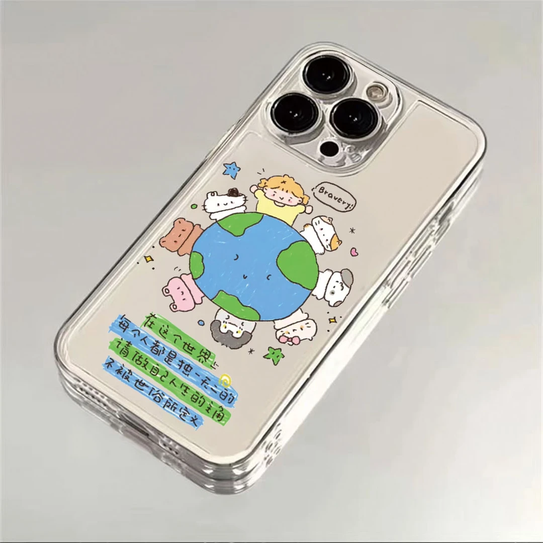 地球动物适用苹果iPhone16小米15pro华为p70手机壳防摔太空软壳XR