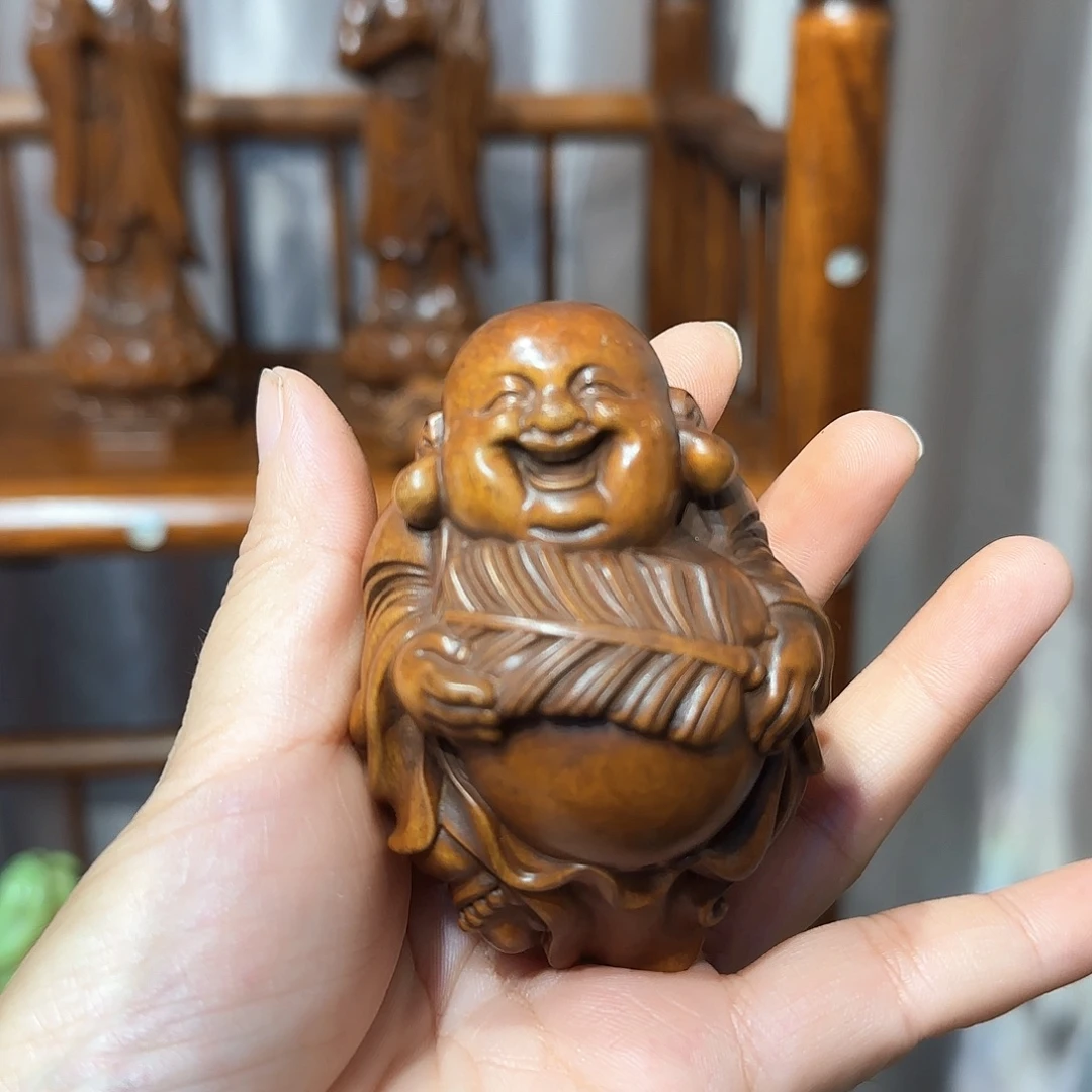 花梨木类黄杨木米勒摆件
