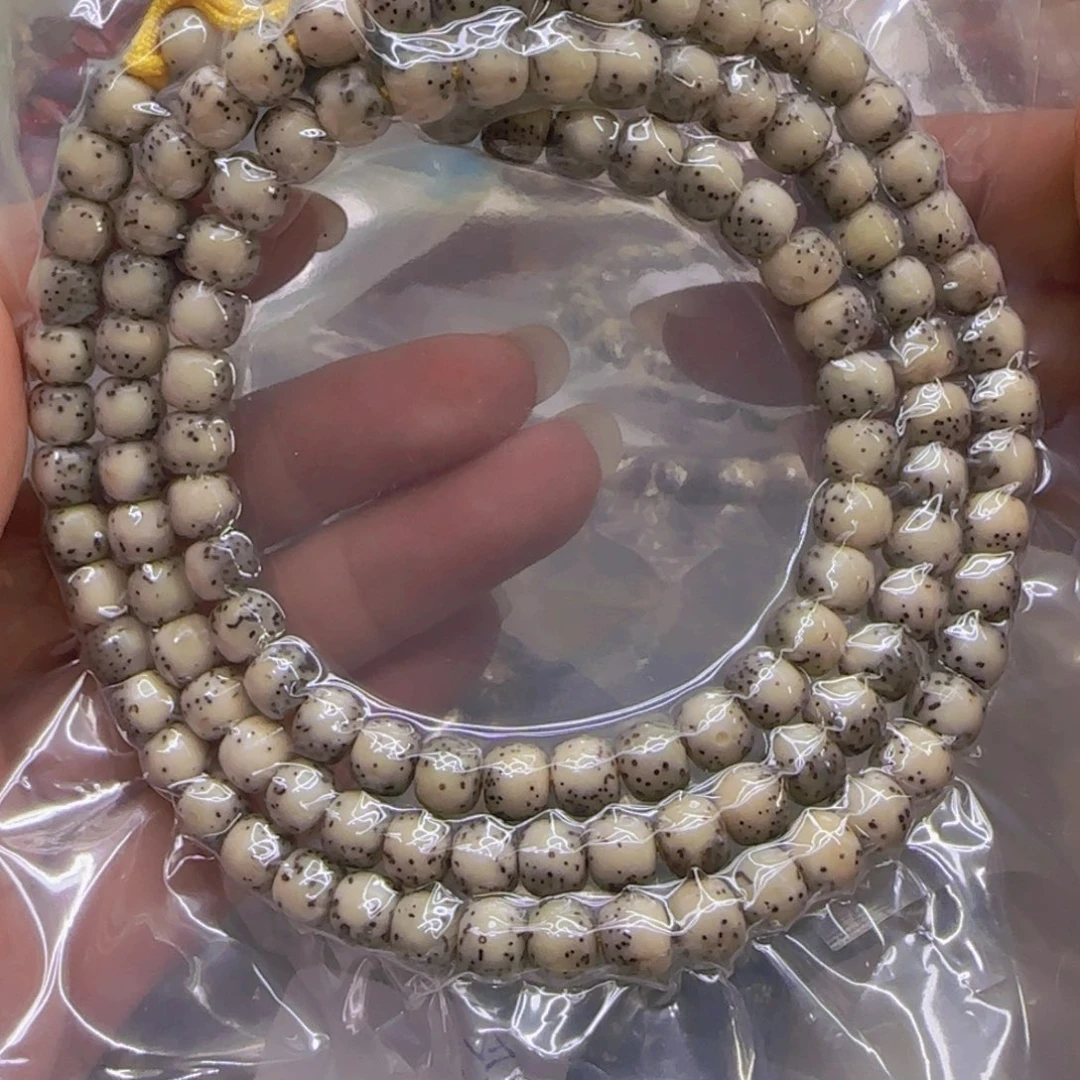 星月菩提手串76哈哈石玉星月菩提76桶108