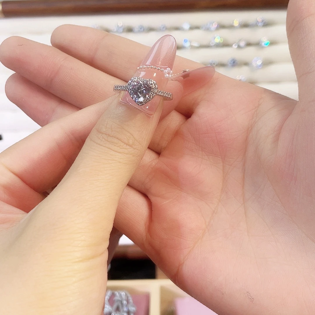 925银合成碳硅石一心一意一卡21圈