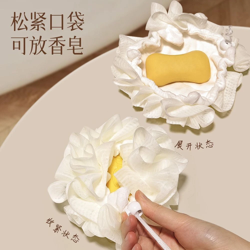 二合一沐浴球浴球可裹肥皂高档不散超柔软搓澡浴花大号洗澡神器