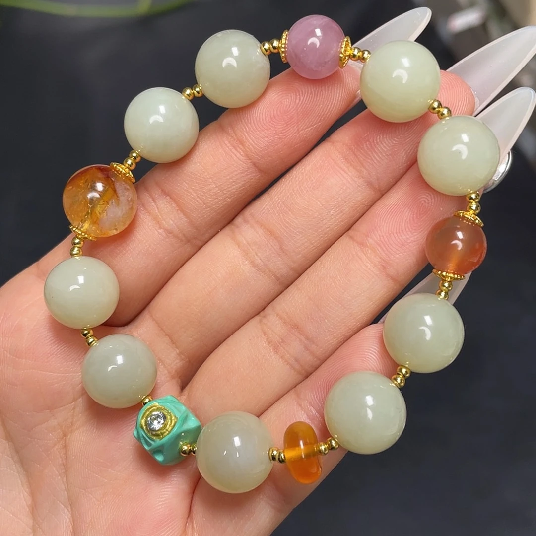 和田玉未镶嵌手链