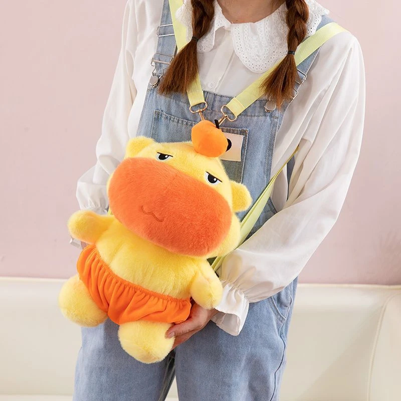 水豚噜噜玩偶双肩包表情毛绒玩具背包公仔情人六一儿童节礼物女友