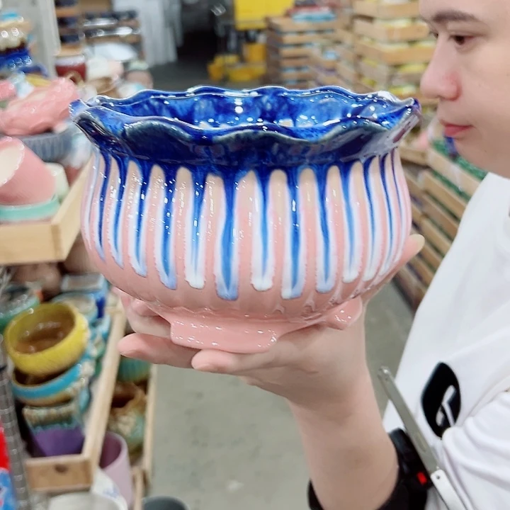 有孔.凑满10元发货多肉陶瓷花盆！