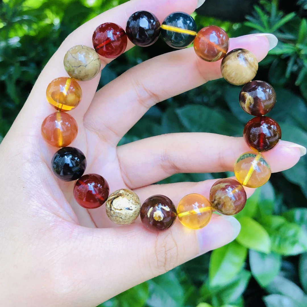 缅甸纯天然高配版七彩意境多宝手串11+男女同款百搭饰品