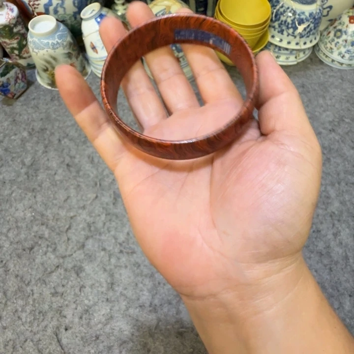 一***走摆件陶瓷工艺品摆件木纹釉瓷手镯