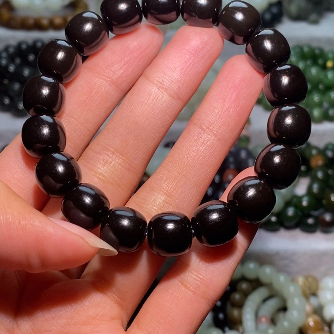 安***.和田玉未镶嵌手链