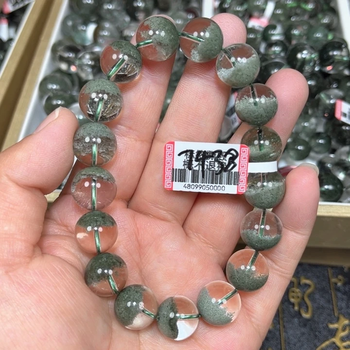 水晶绿幽灵手串未镶嵌