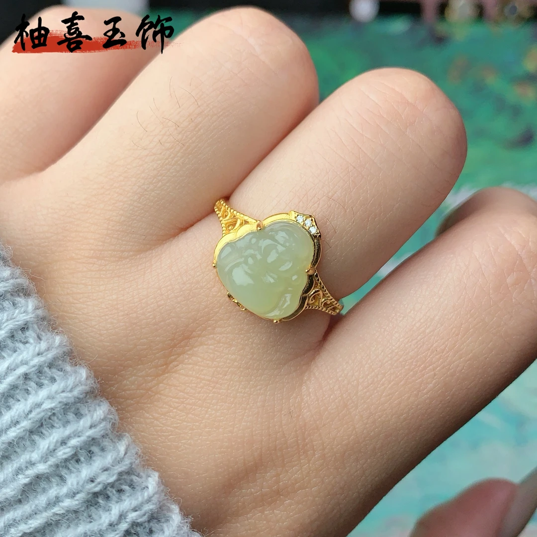 佛公银镶开口女士精致百搭复古