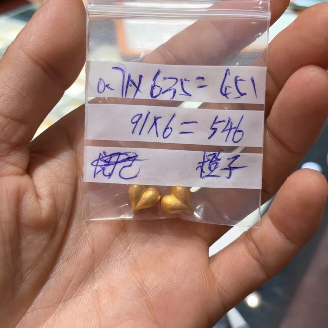 和田玉18K金镶嵌耳饰橙*?