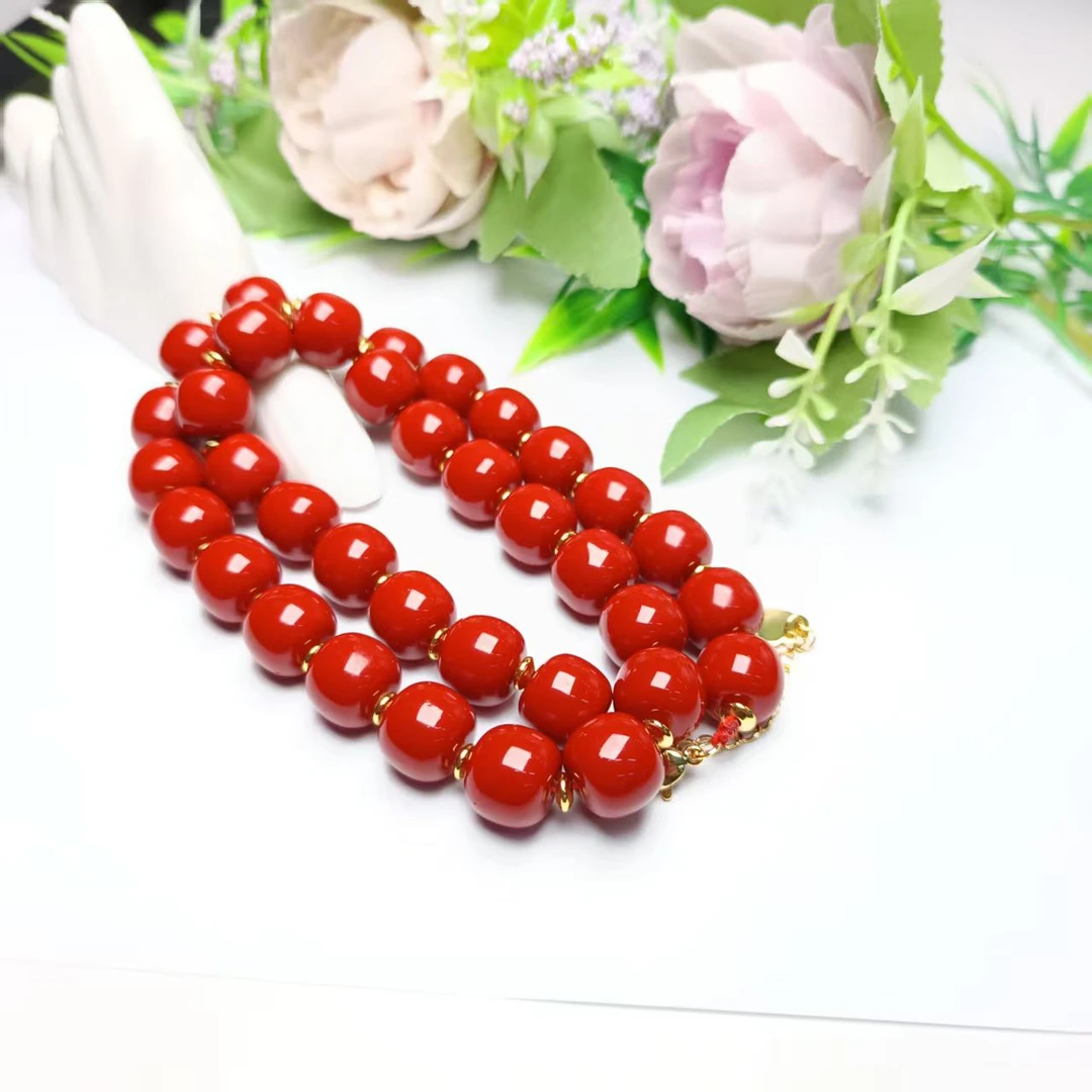 【寶鑶*PR】复古兲然*|至纯阿卡红项链多样性发一件-T241