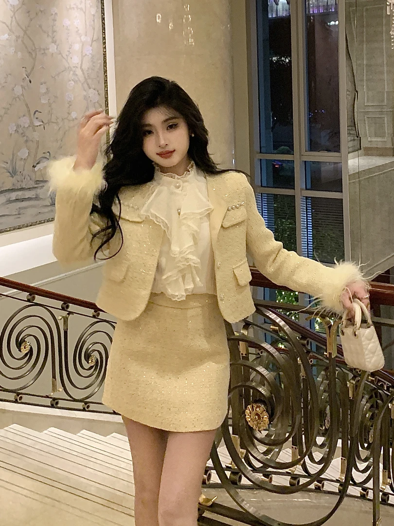 【vivi】洋气显瘦秋冬小香风套装2577