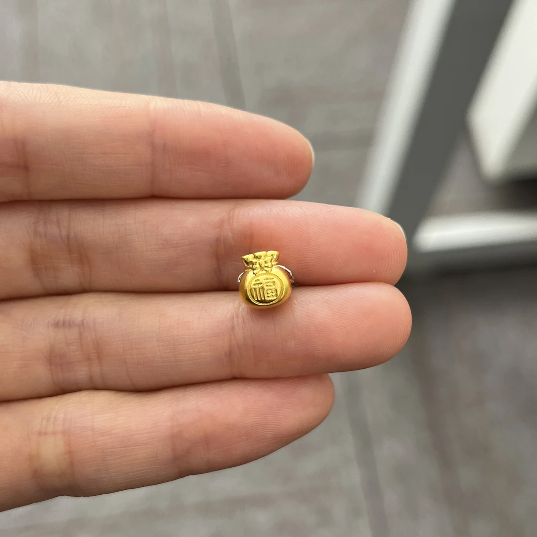 古法福袋通孔足金999