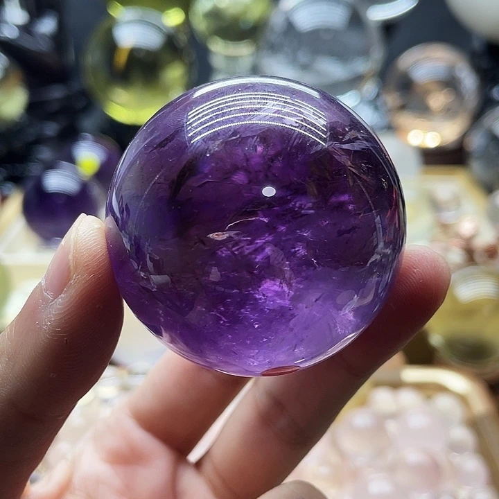 水晶珠宝半成品未镶嵌4.6cm乌拉圭紫水晶