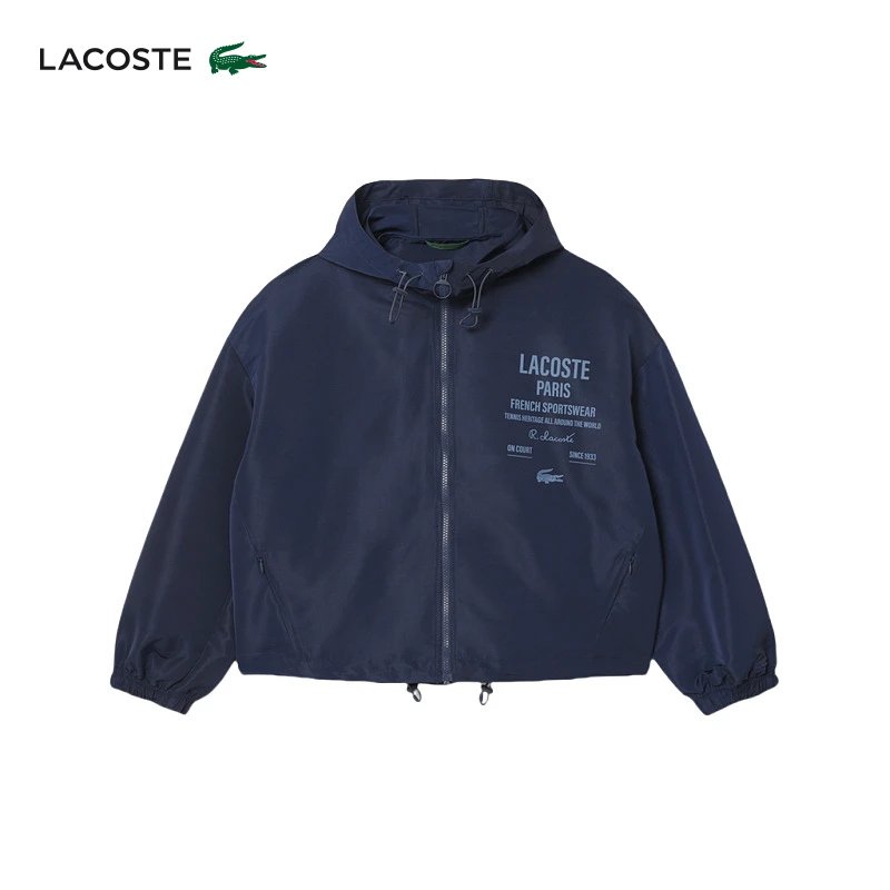 LACOSTE法国鳄鱼女装25秋季新款休闲宽松连帽夹克外套|BF2449