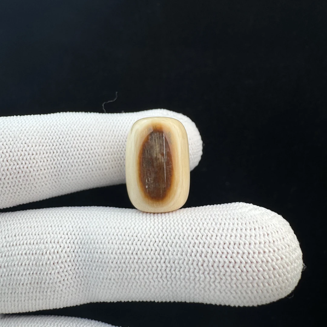 J2016天然猛犸牙 黄金皮桶珠14.2*20.9mm 一物一图 假一罚十