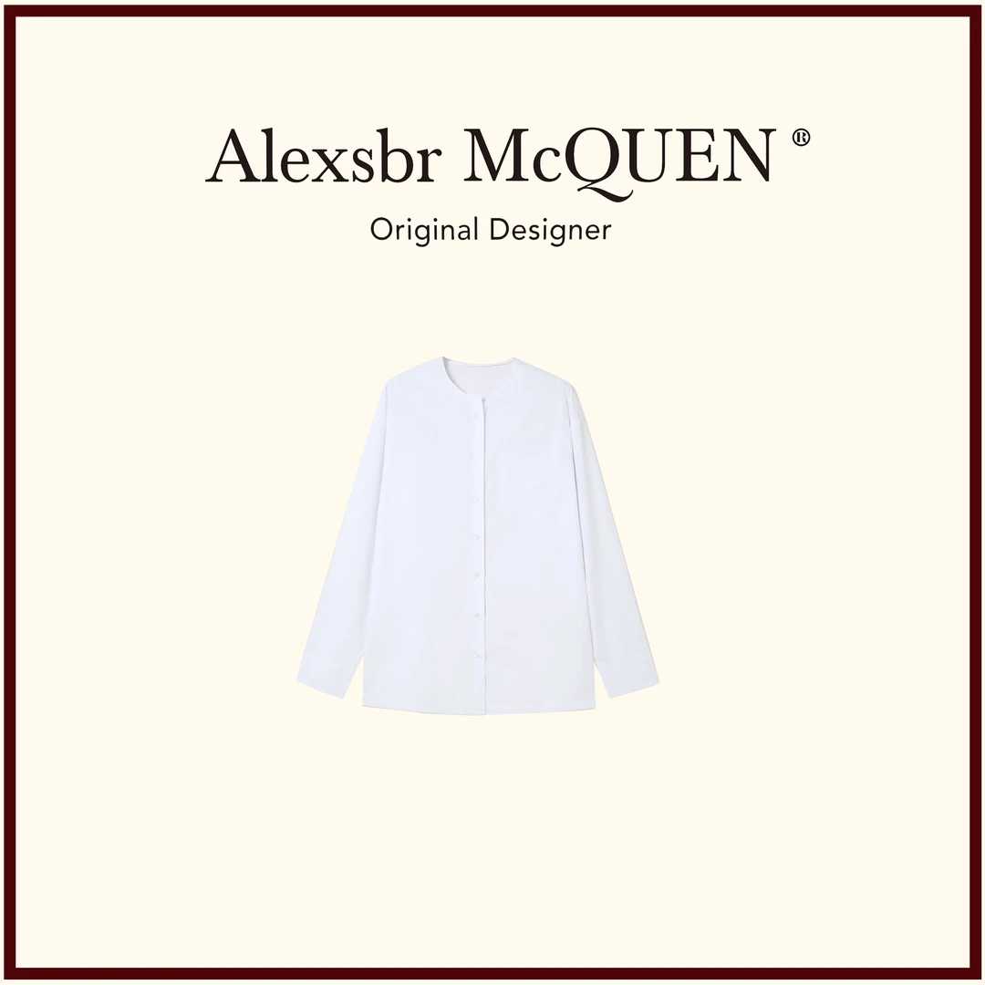 YDD•「豆豆」设计师同款 高定系列 百搭女士圆领长袖衬衫GDSZ006