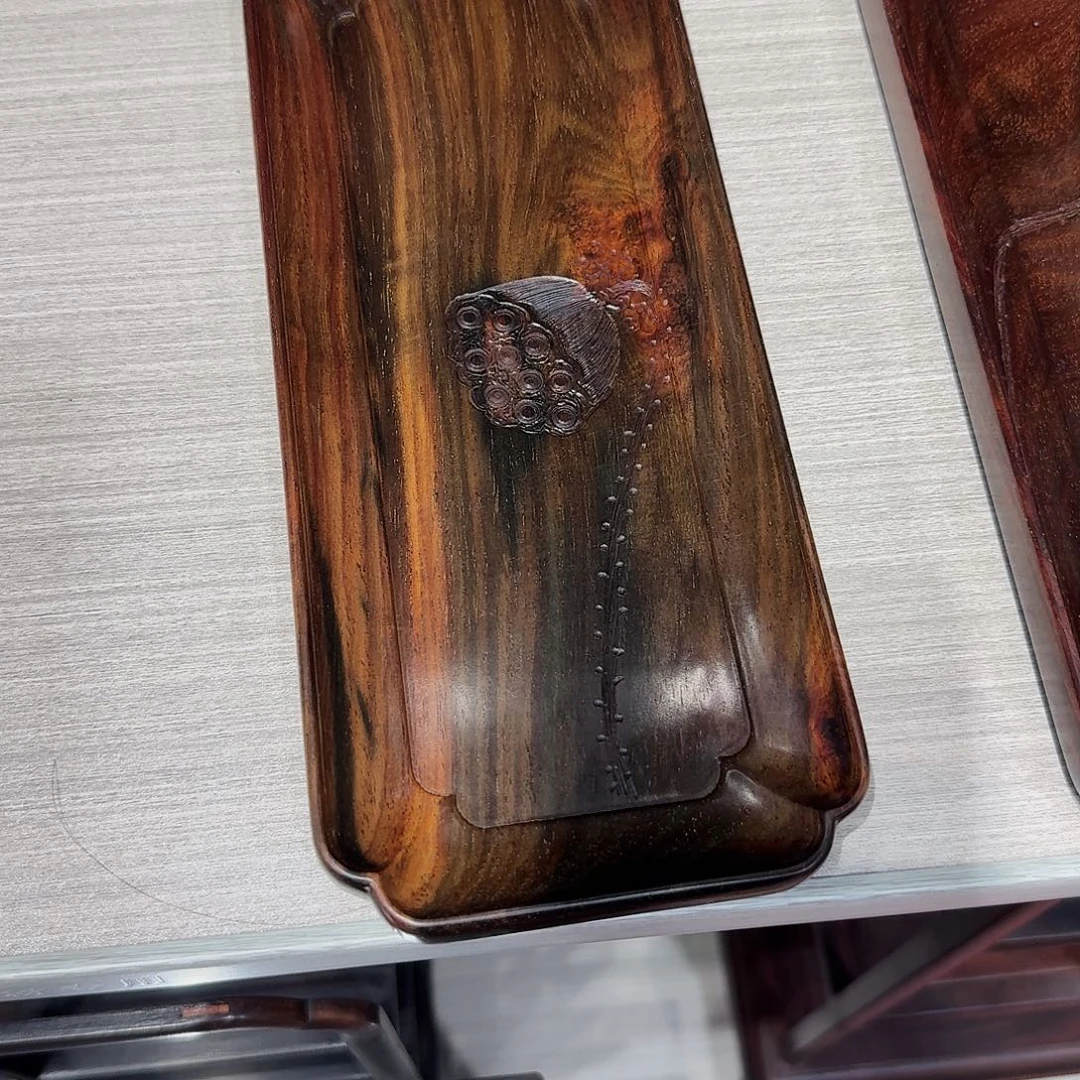 大红酸枝工艺品底座