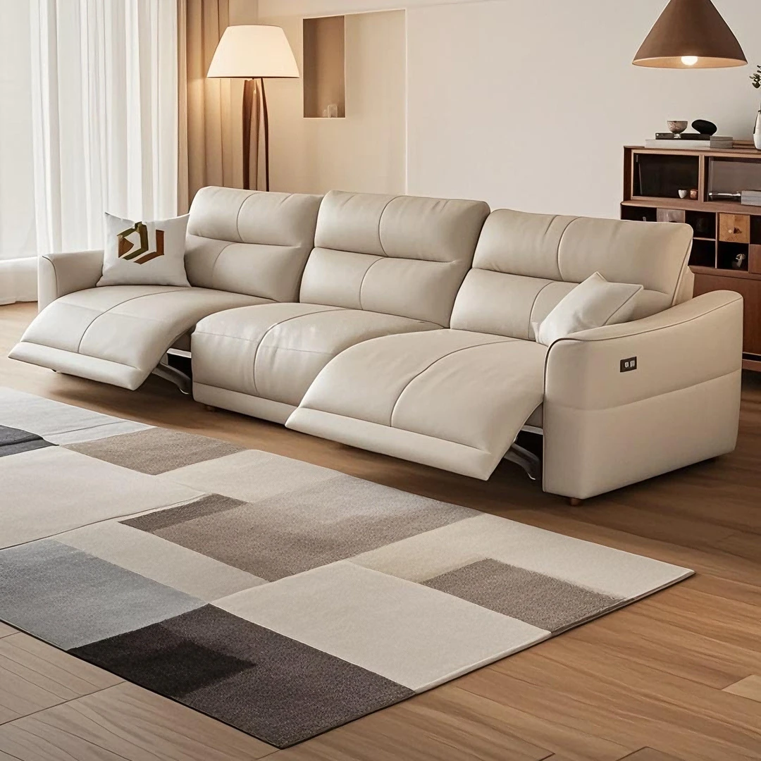 DDC电动功能真皮沙发零靠墙客厅现代太空舱头层牛皮意式极简沙发