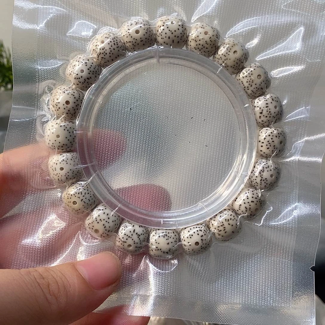 手串星月菩提原白大眼12*11单