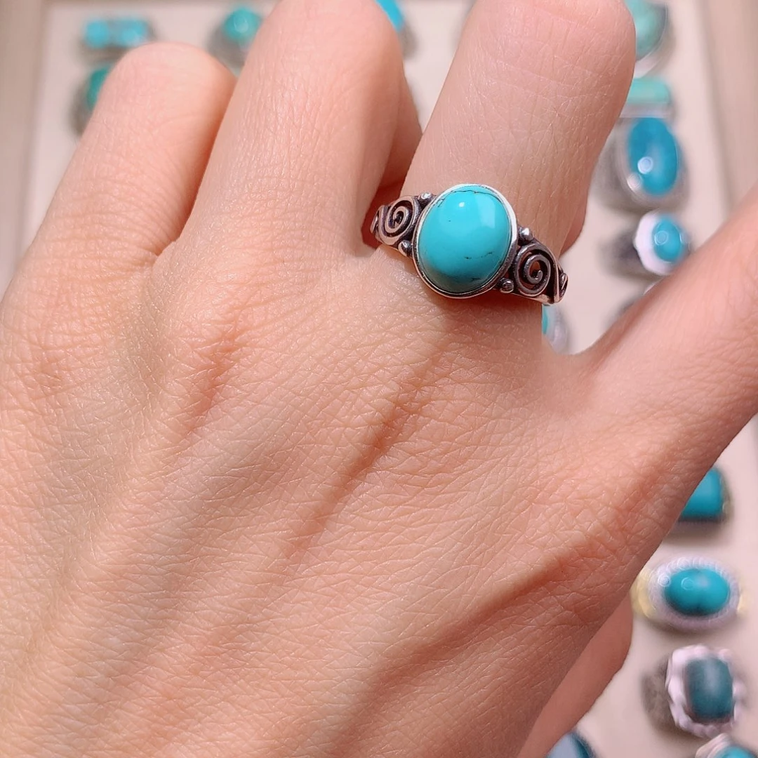 绿松石银S925镶嵌颈饰