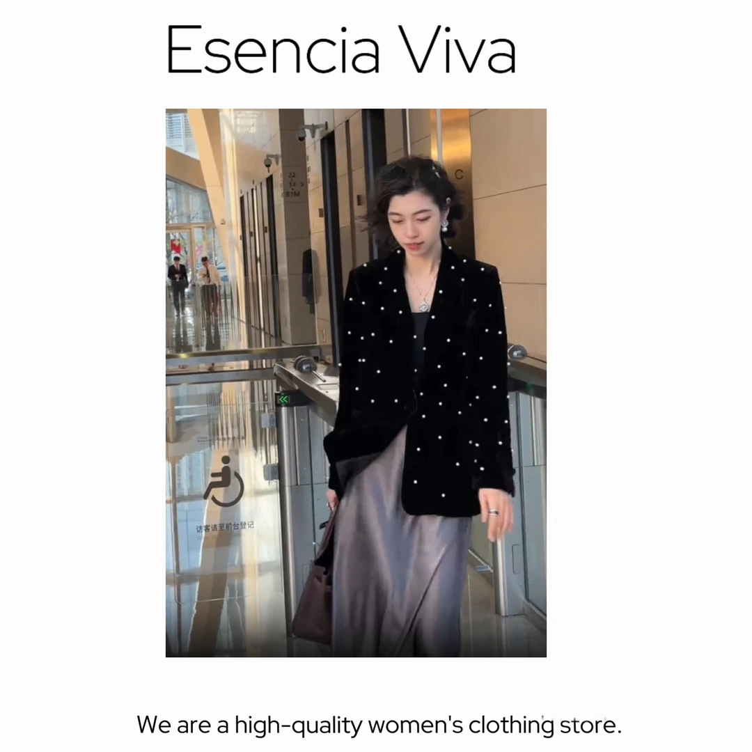 EV.【原创设计】小众设计师款重工珍珠款西装外套EVZZ0263