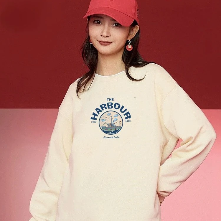 华棉圆领休闲潮流百搭长袖青少年卫衣秋季印花潮流卫衣【热卖中】