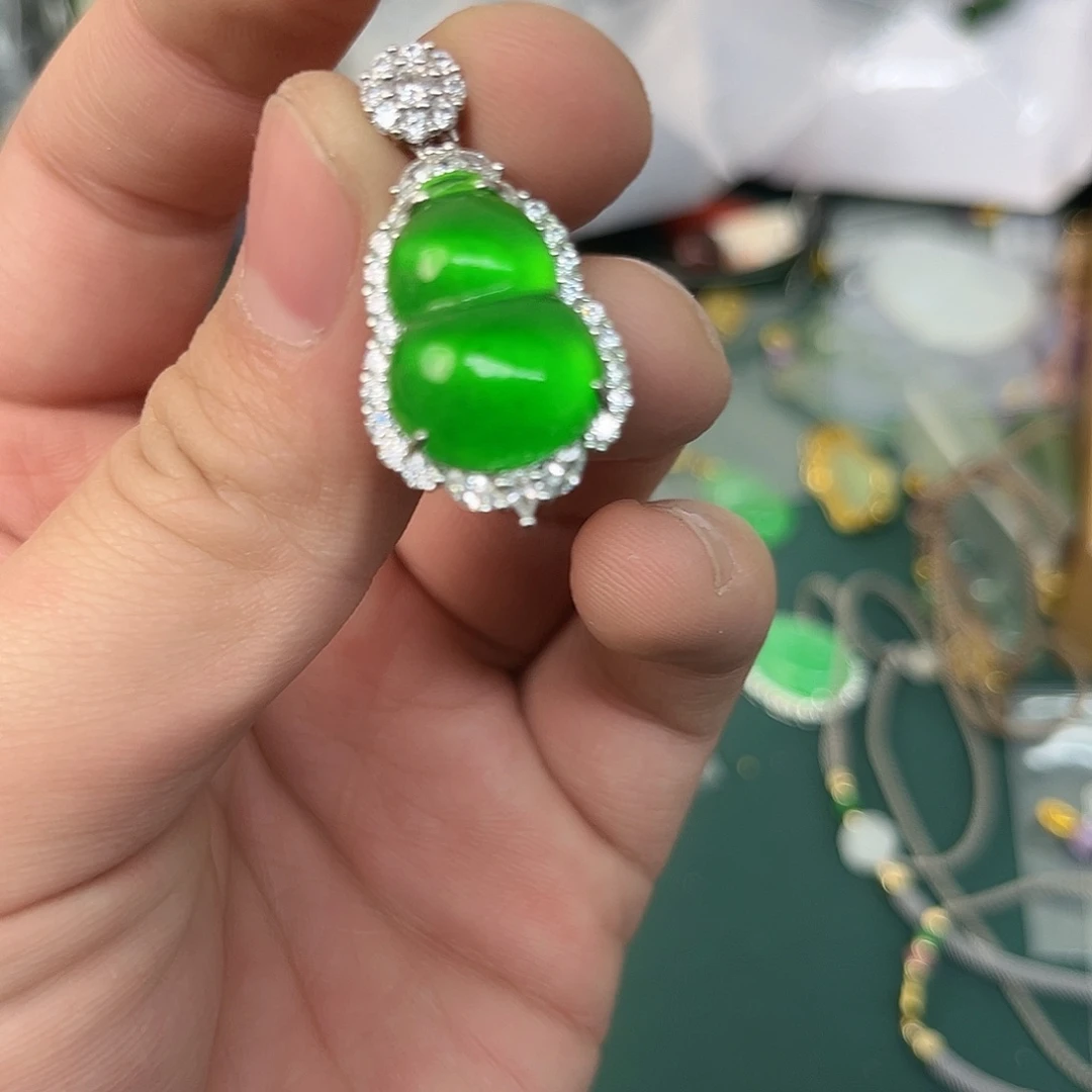 翡翠颈饰银S925镶嵌446号
