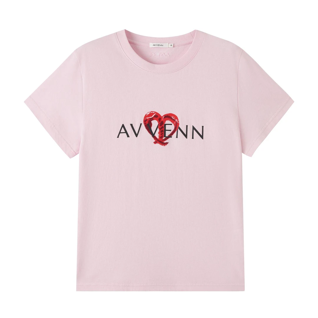 AVVENN设计师品牌 25秋新品七夕胶囊系列 LOGO短袖T恤