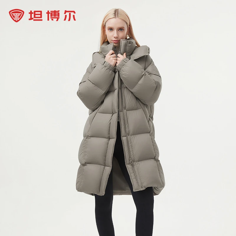 坦博尔2025新款爆款羽绒服长款女款百搭外套雪乡出游防寒装备736A