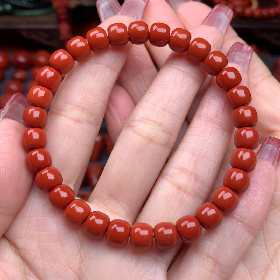 南红玛瑙精工老型手串未镶嵌7.2