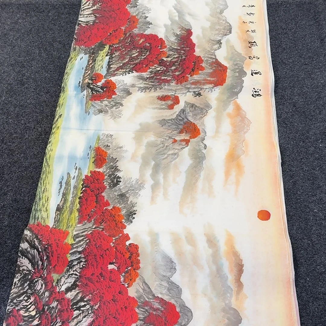 纯手绘国画作品好看小六尺