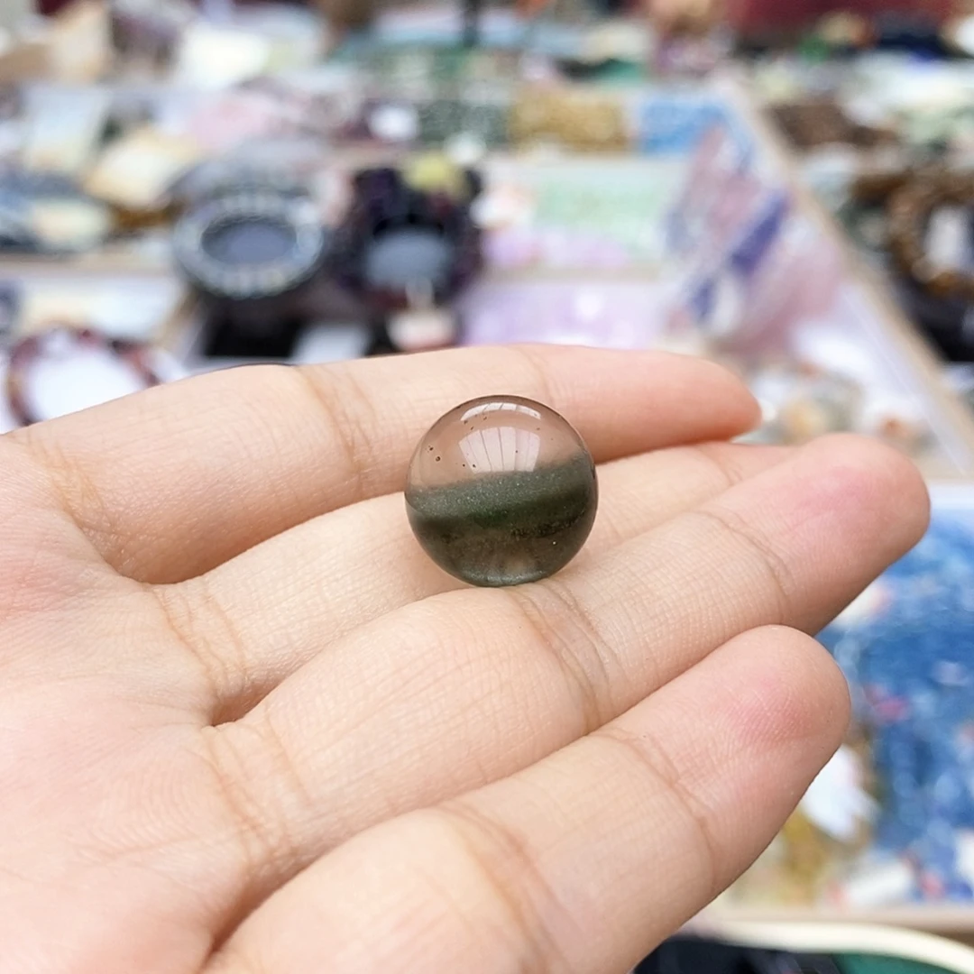 水晶手链未镶嵌绿幽灵单珠14.2m