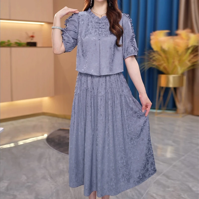 夏季新款优雅气质中长款女装连衣裙【733#】