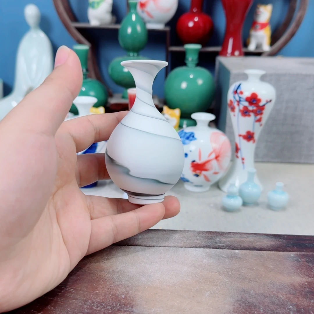 陶瓷手工小花器摆件