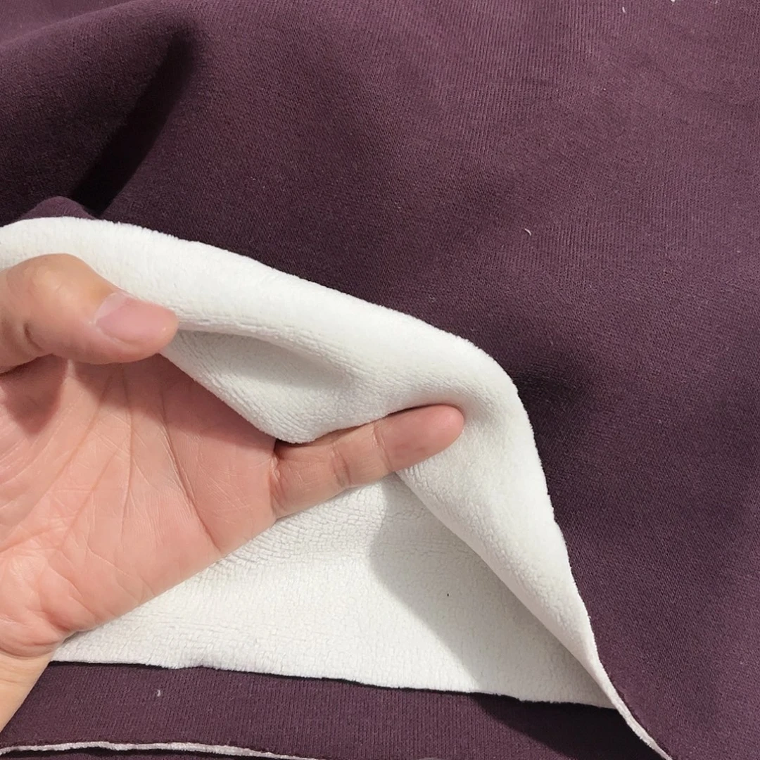 酱紫色奥利绒1.8×2米长带螺纹