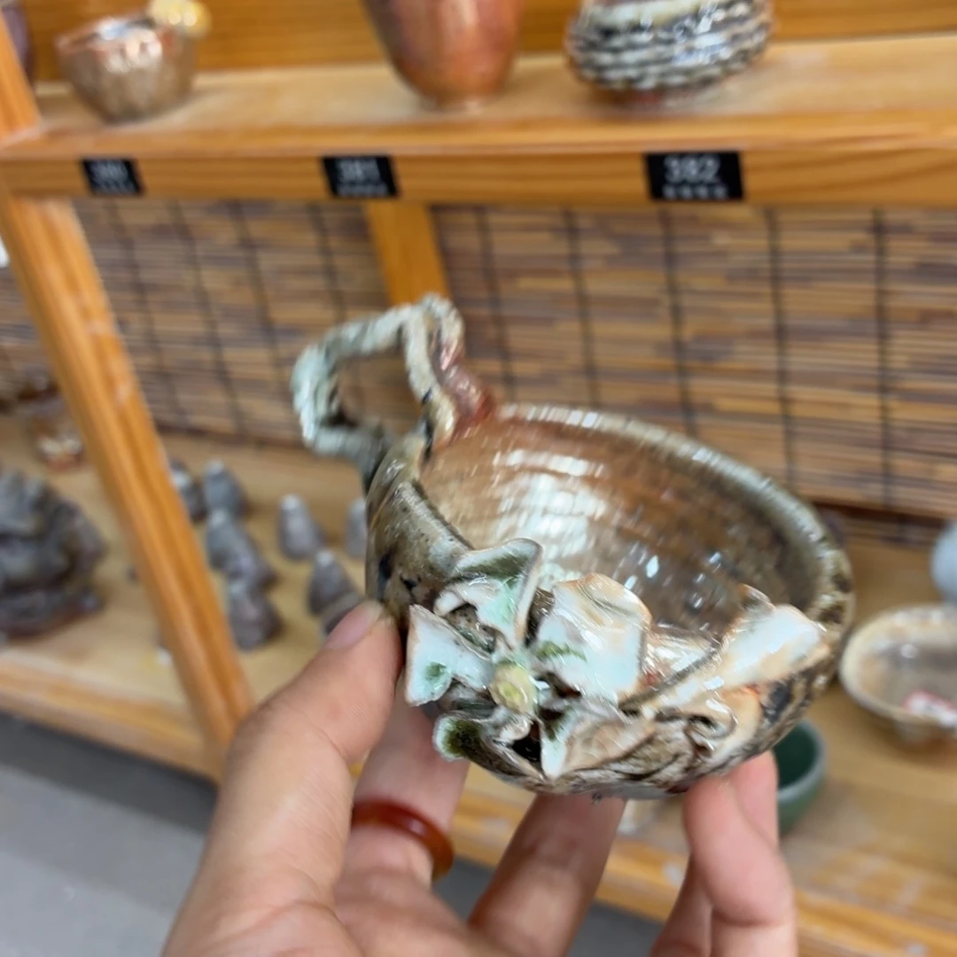 陶园柴烧，精品高货381底部露白了