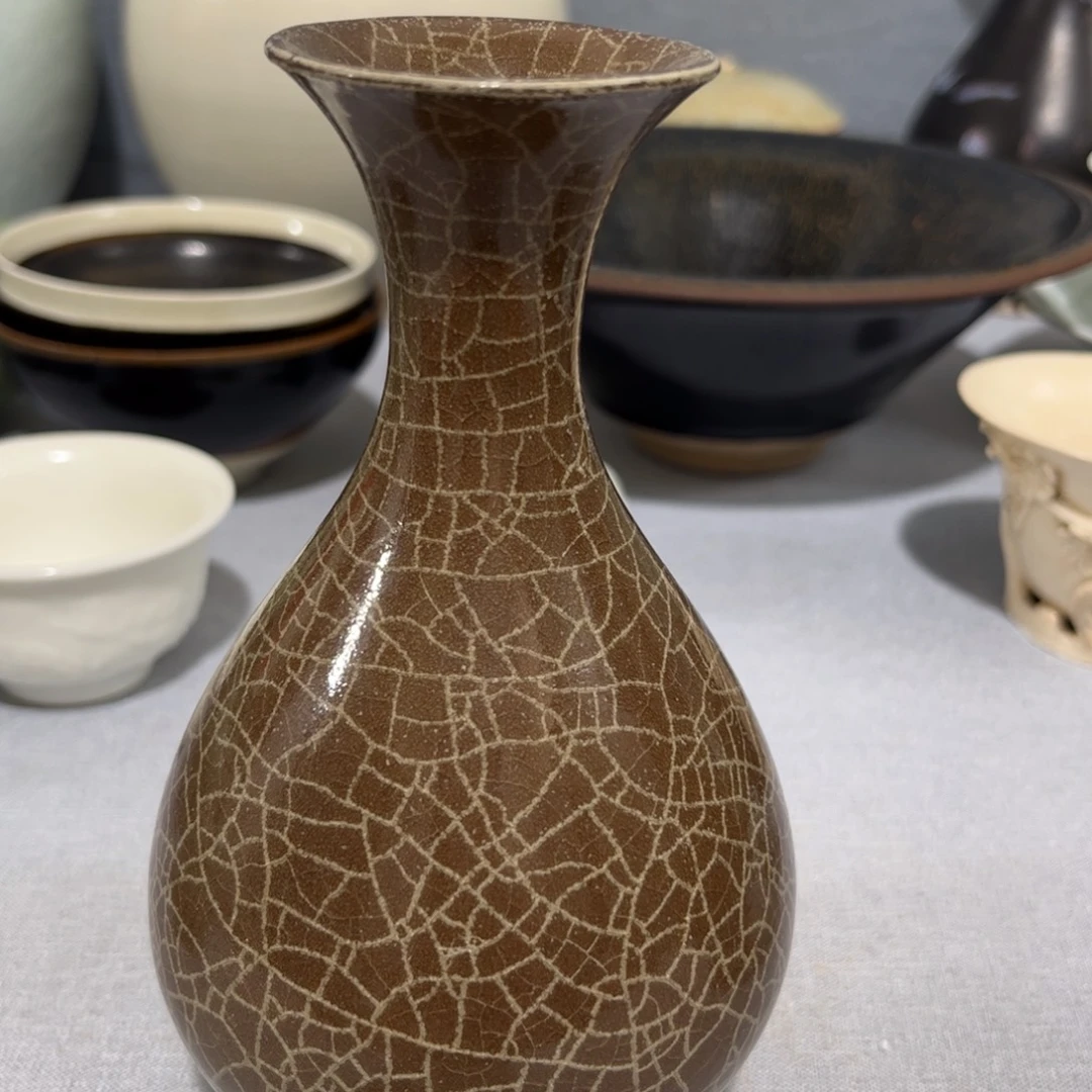 用***4摆件小煤窑小玉壶春瓶