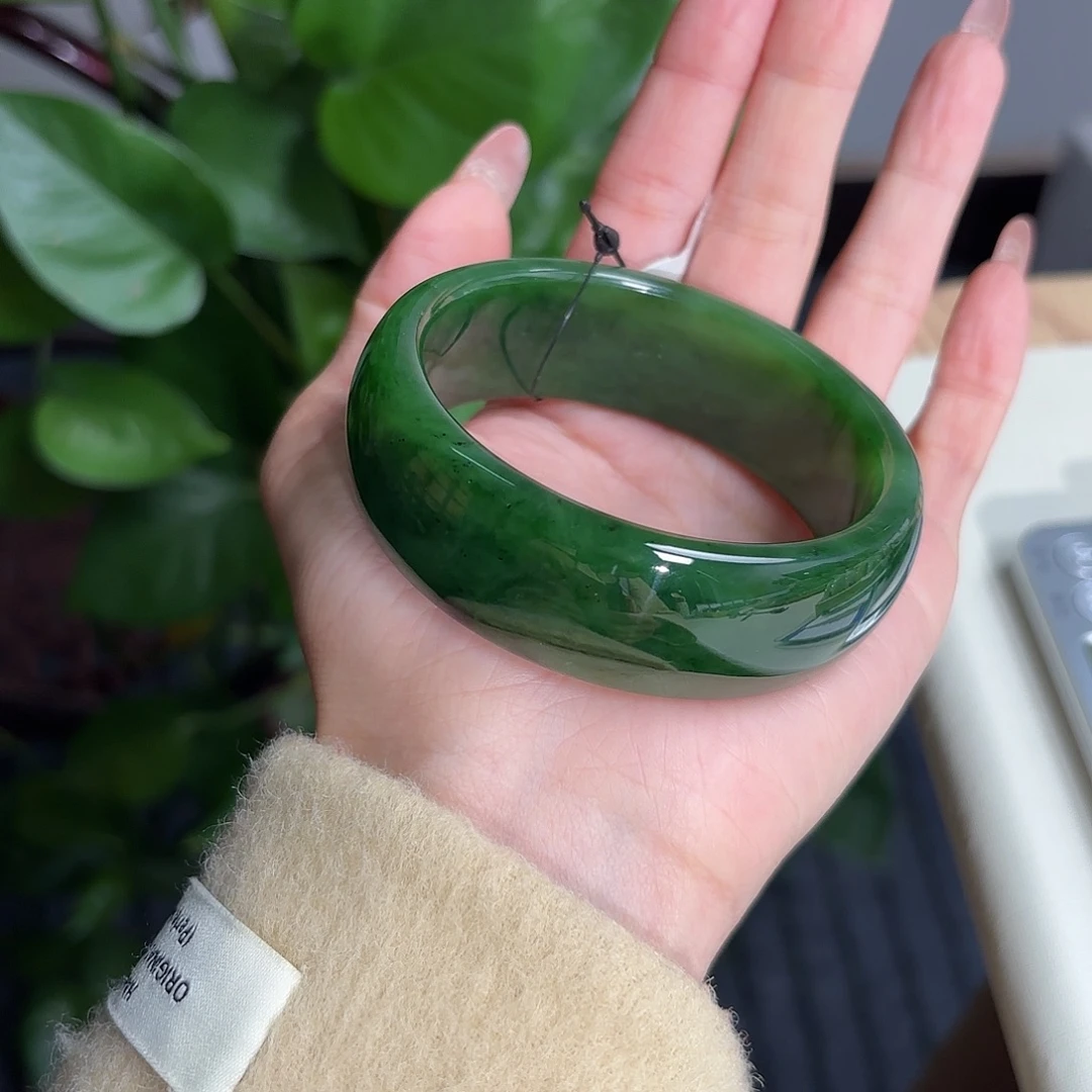 和田玉未镶嵌手镯59圈