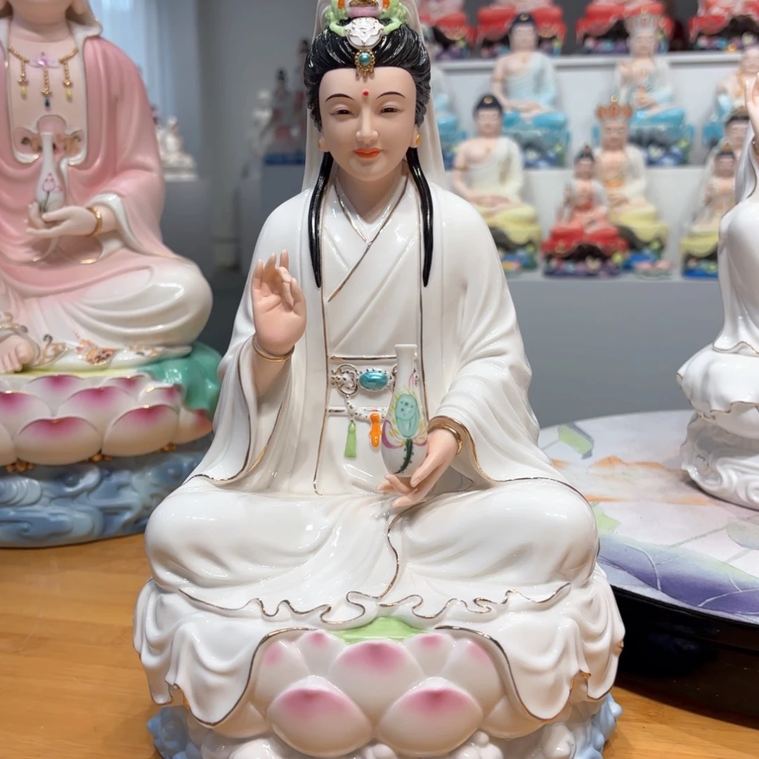 摆件瓷摆件观音12吋
